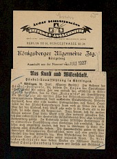 Rezension aus der Königsberger Allgemeinen Zeitung