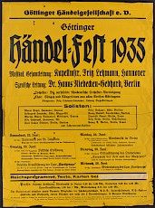 Original-Plakat zum Göttinger Händel-Fest 1935
