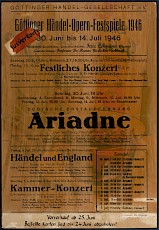 Original-Plakat zu den Göttinger-Händel-Opern-Festspielen 1946
