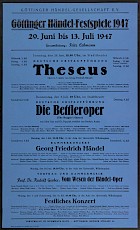Original-Plakat zu den Göttinger Händel-Festspielen 1947