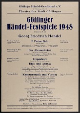 Original-Plakat zu den Göttinger Händel-Festspielen 1948